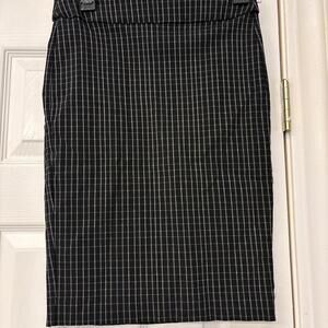 Elle Pull On Women's  Black/White Stretch Pencil Skirt Size: Small Work Business